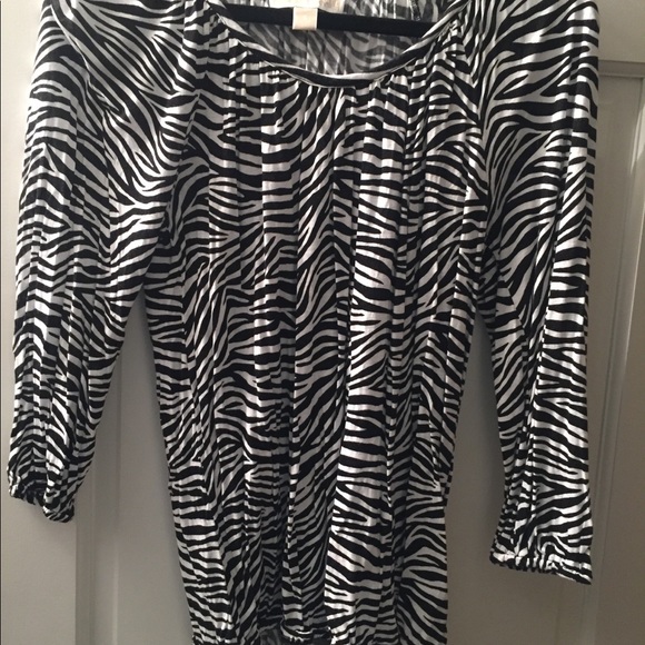 MIchael Kors zebra striped blouse - Picture 2 of 3